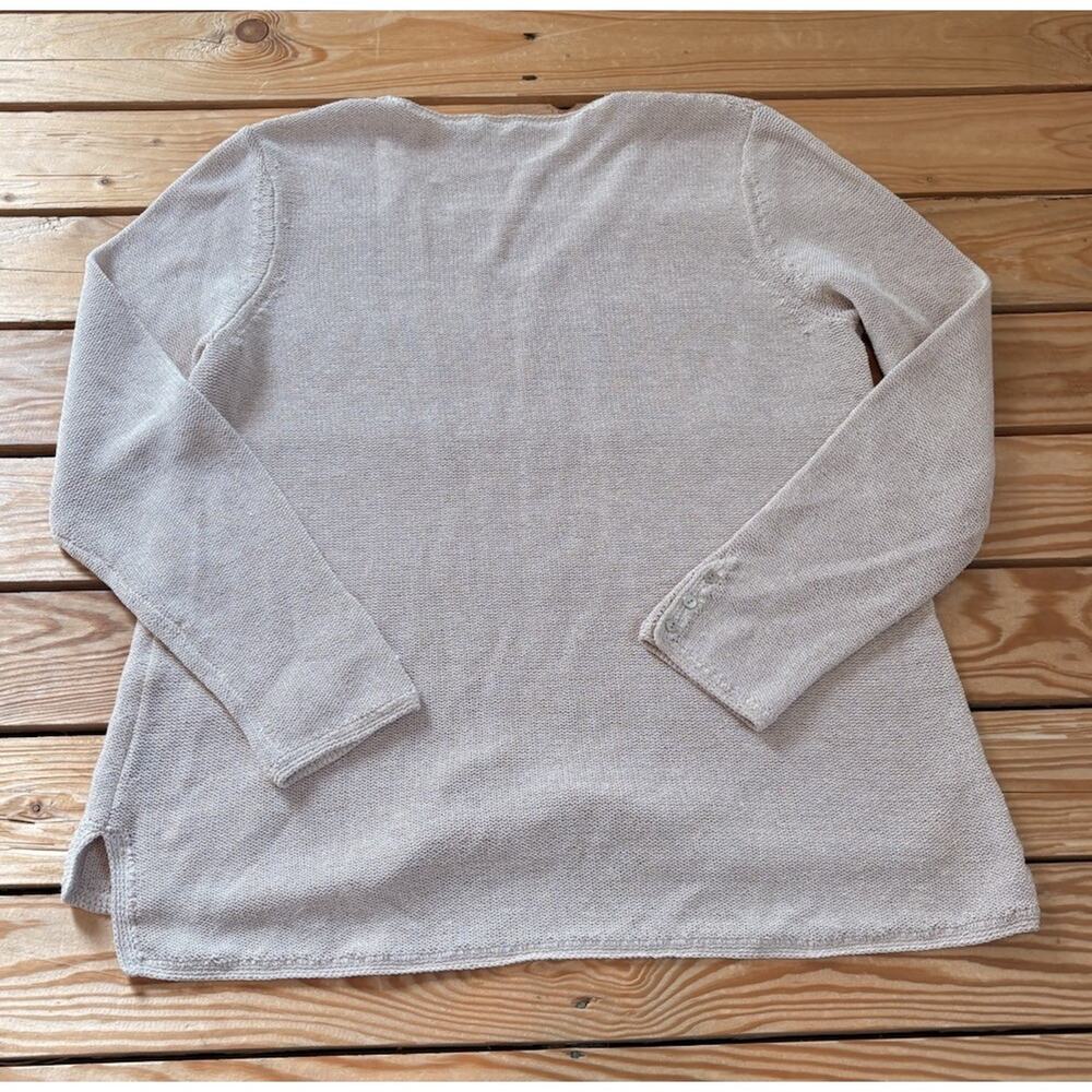 J McLaughlin Women’s Fine Knit Sweater Size L Beige M11 - Picture 2 of 7